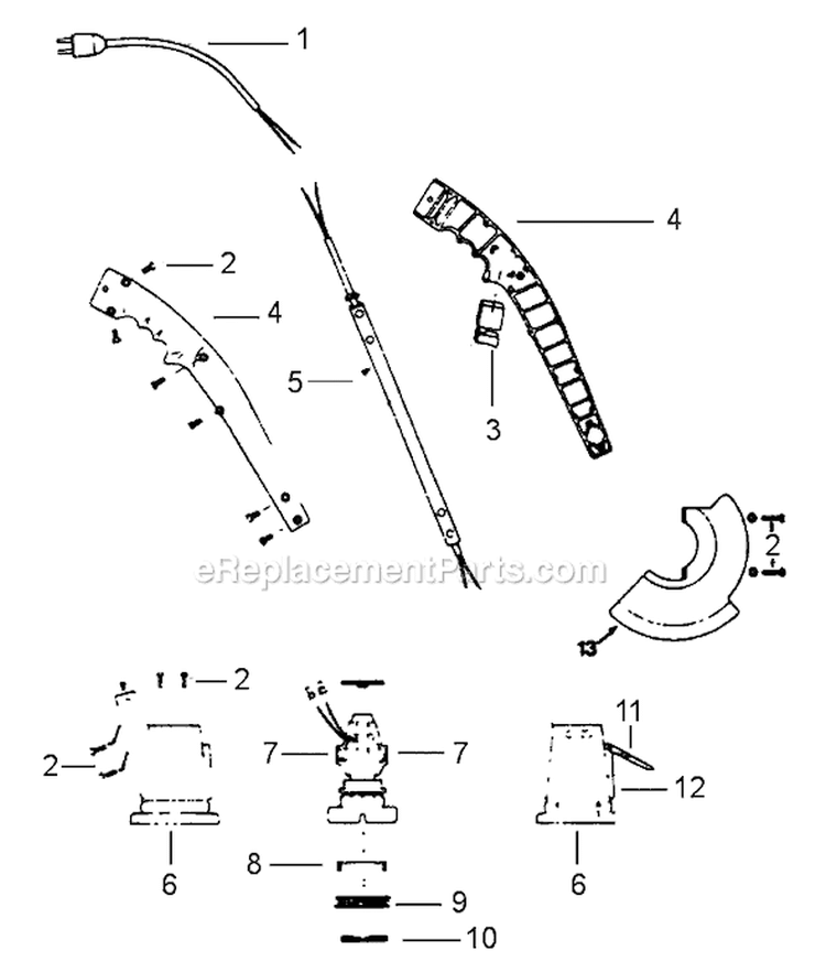 Page A Diagram and Parts List for 300  Weed Eater Trimmer